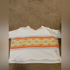 Wrangler Kids White and Orange Patterned Tee